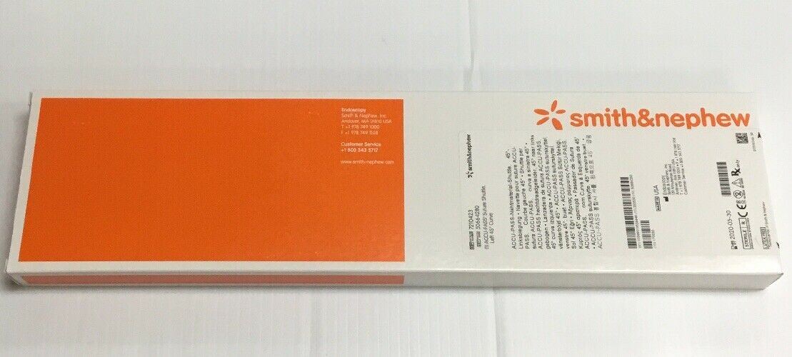 230ml★2本 Smith & Nephew Accu-Pass Suture Shuttle Left 45 Degree Curve