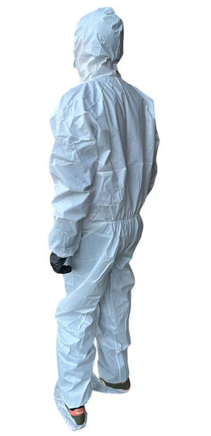 
                  
                    Hazmat Suit, Chemical Protective Coverall with Hood and Zipper
                  
                