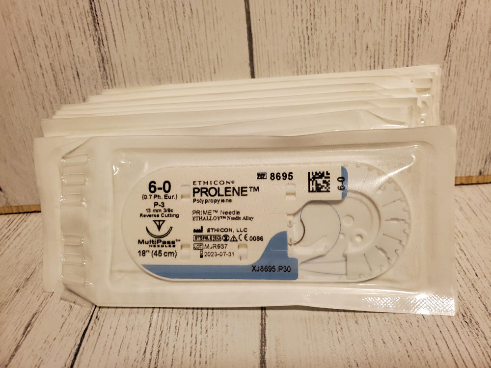 Prolene Ethicon Size 6-0 8695H Individual Suture Packs