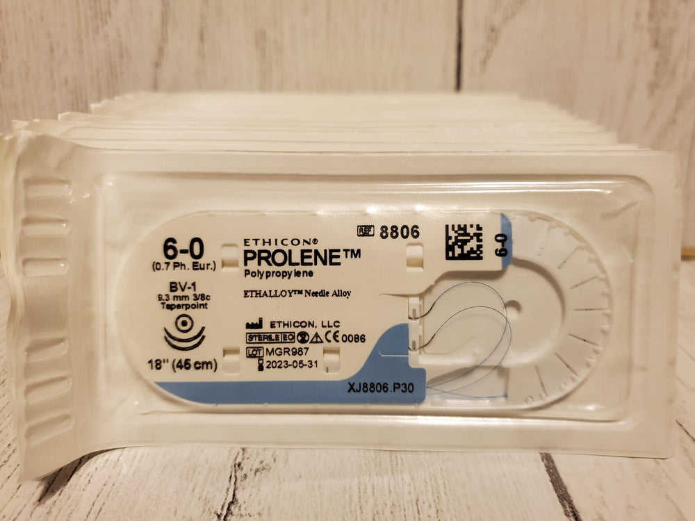 Prolene Ethicon Size 6-0 8806H Individual Suture Packs
