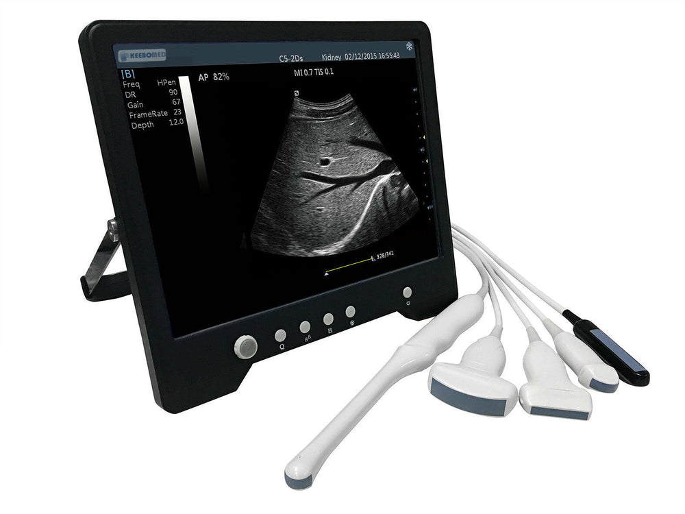 Veterinary Large & Small Animal Touch Screen Ultrasound with 4 Probes KeeboMed