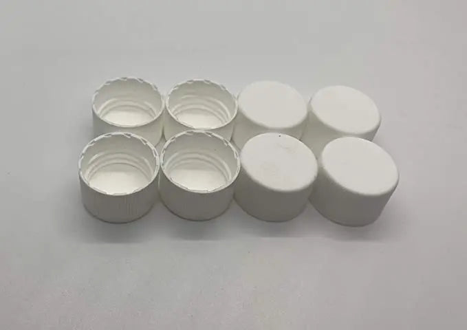 24mm White Continuous Thread Cap Pkg of 1000 | KeeboMed