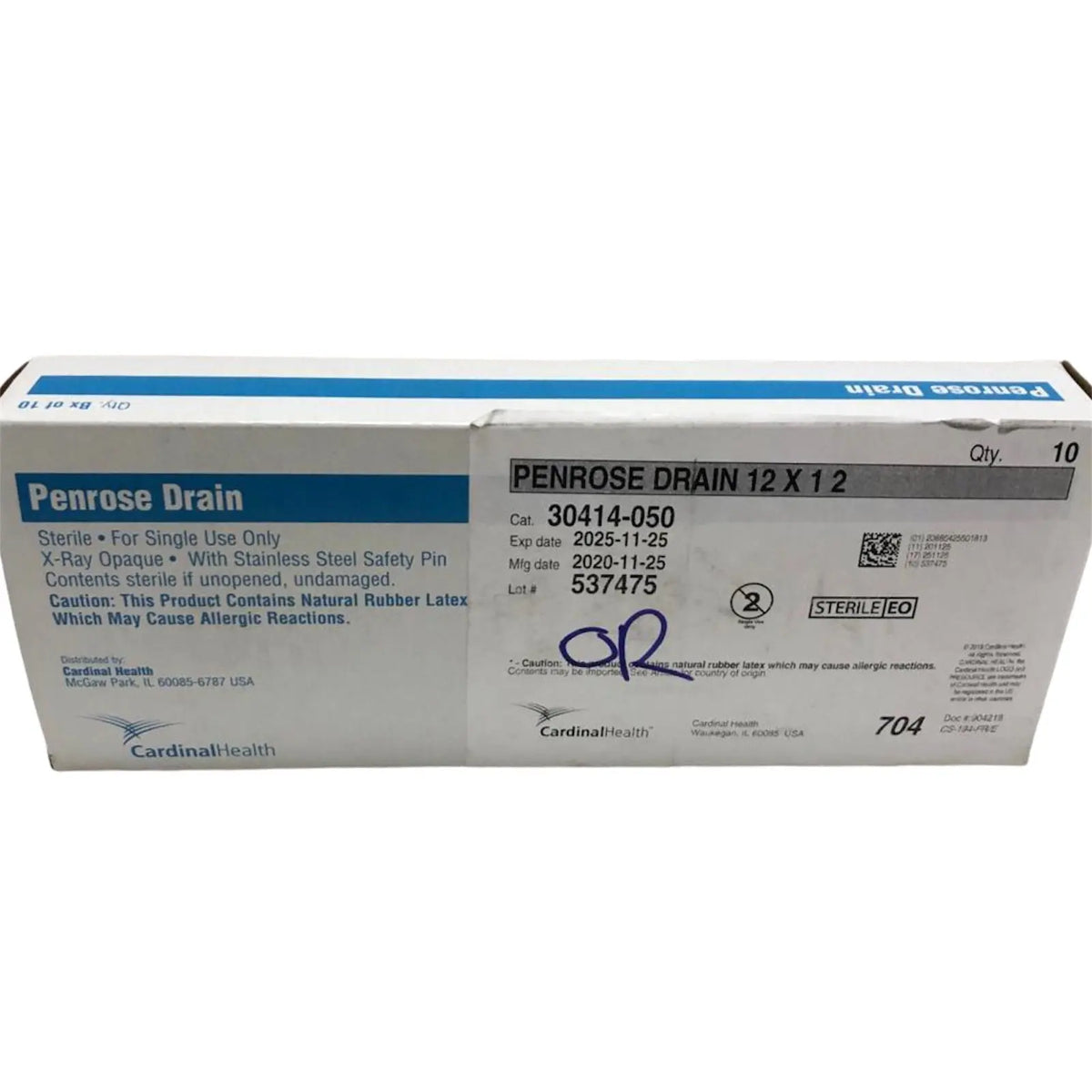 Cardinal Health 30414-050 Penrose Drain 12x1 2, Box of 10 | KeeboMed