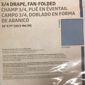 
                  
                    Medline DYNJP2414 3/4 Drape, Fan Folded 53"x77" | KeeboMed
                  
                