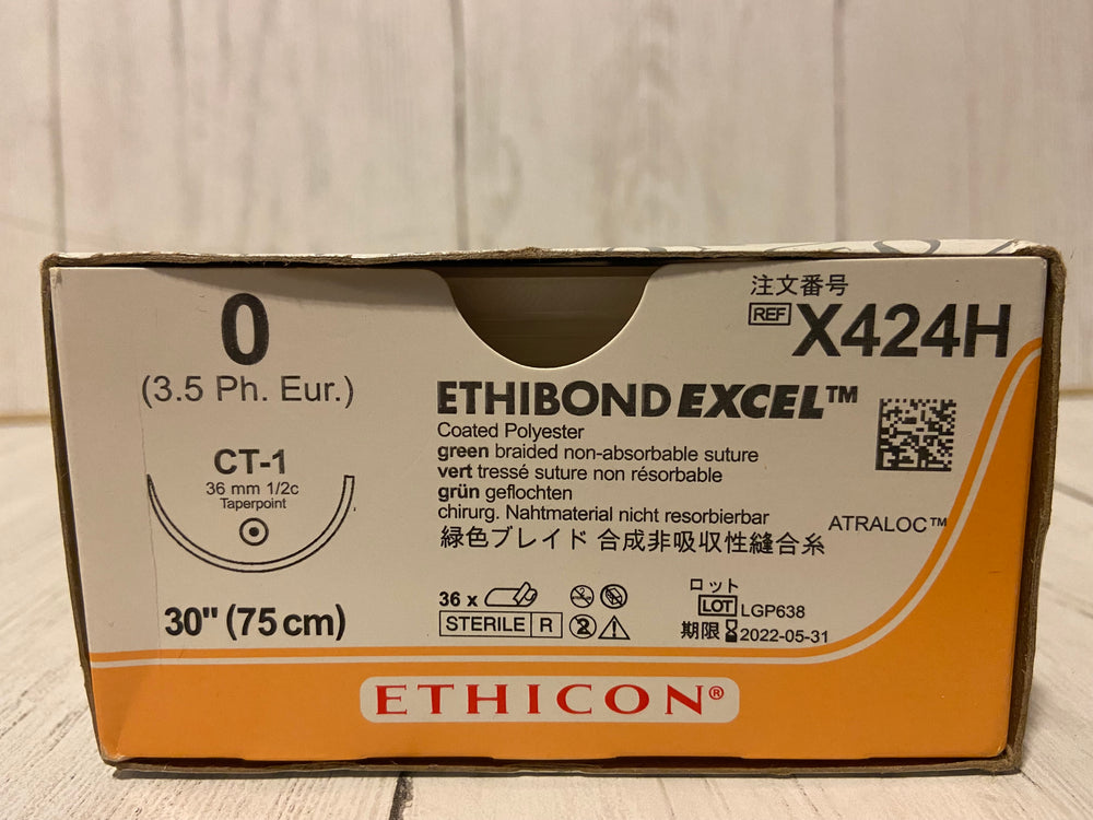 
                  
                    Ethicon - 0 Ethibond Excel Coated Polyester, Green Braided Non-Absorbable Suture - X424H - SOLD INDIVIDUALLY
                  
                
