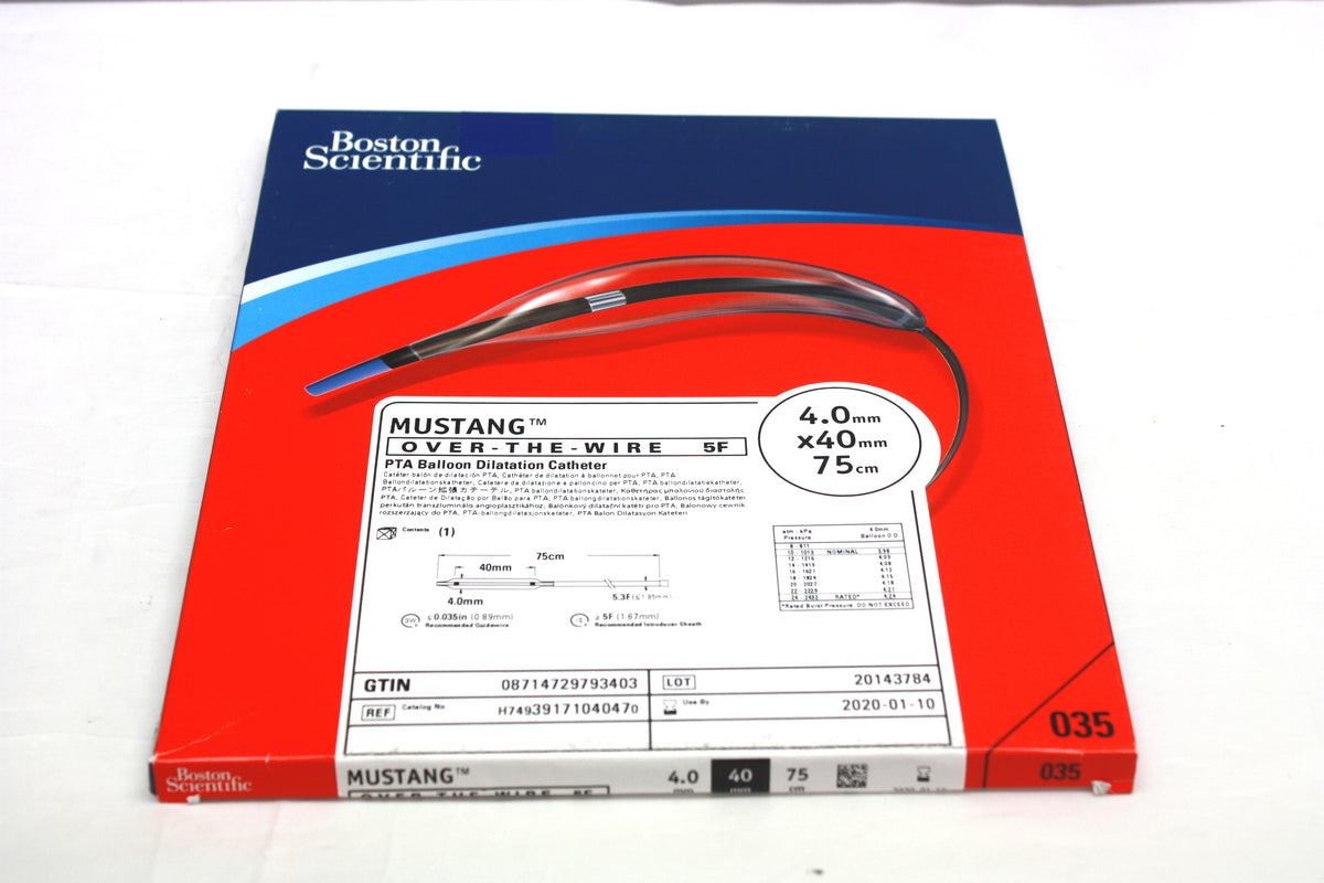 Mustang Over-the-Wire PTA Balloon Dilatation Catheter 4.0mm