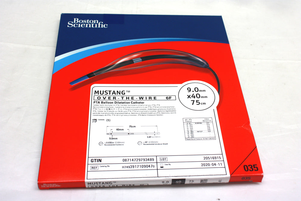 Mustang Over-the-Wire PTA Balloon Dilatation Catheter 9.0mm