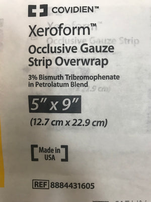 
                  
                    Covidien Xeroform Occlusive Gauze Strip Overwrap
                  
                