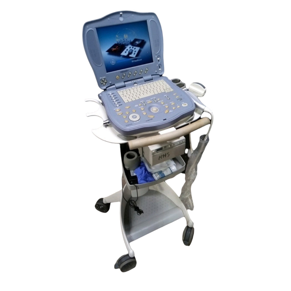 GE Logiq Book XP Portable Ultrasound Machine With 1 Probe & Trolley | KeeboMed