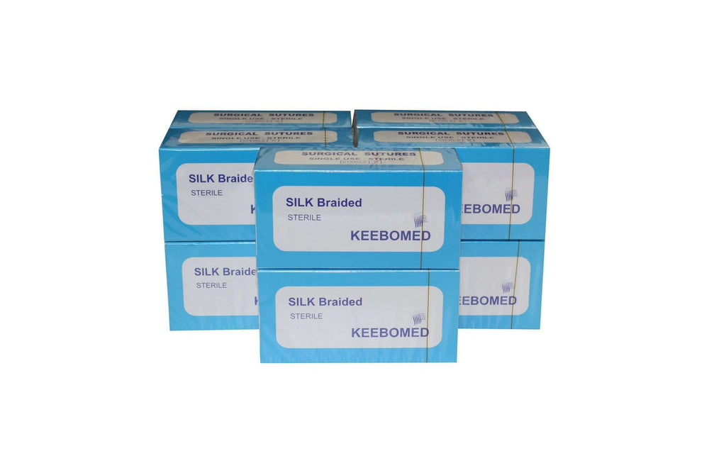 Lot of 10 Boxes - Surgical Sutures Silk Braided | KeeboMed