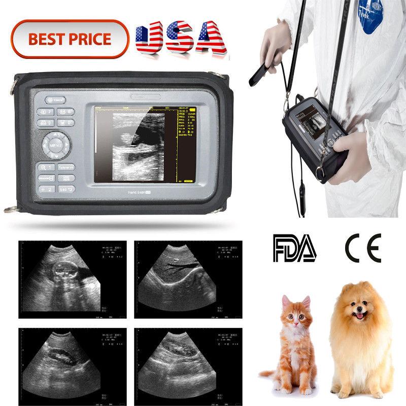 USA! Veterinary Ultrasound Scanner Handheld Scan Monitor Rectal Probe VET Clinic