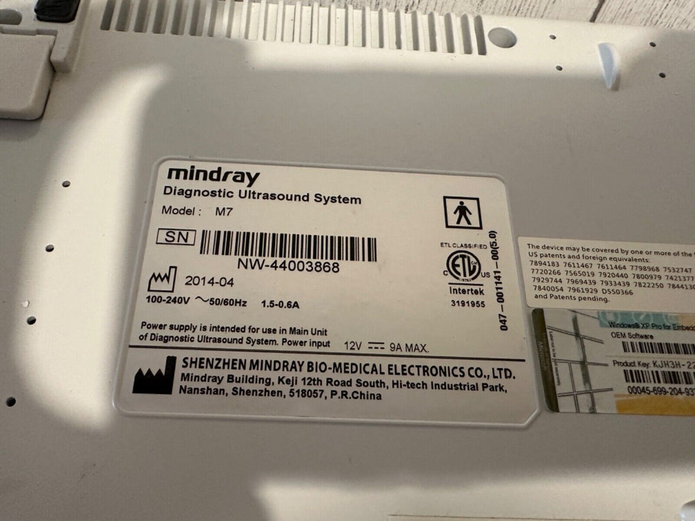 
                  
                    Mindray M7 2014 Advanced Cardiac Portable Ultrasound Machine
                  
                