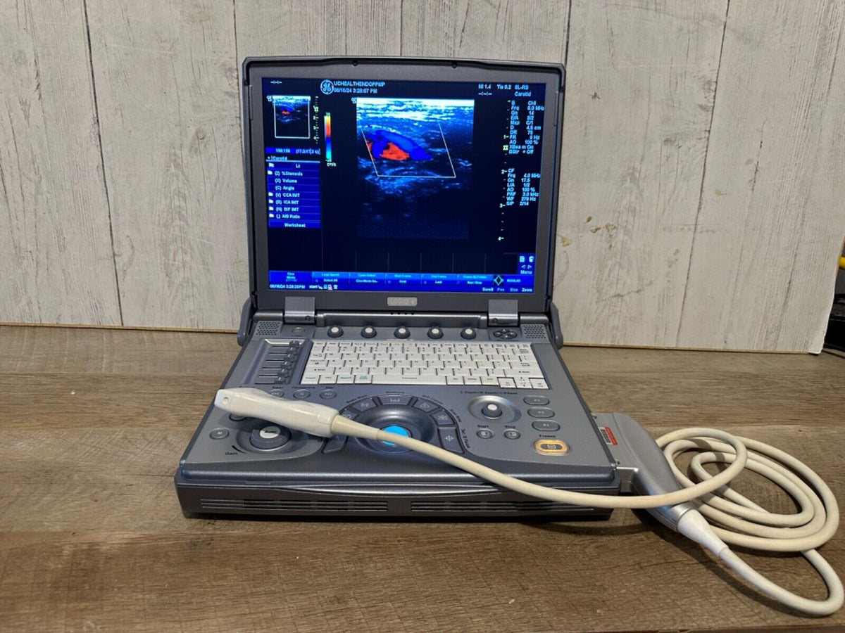 GE Logiq E portable ultrasound 2008 with 4C-Rs Abdominal probe – KeeboMed