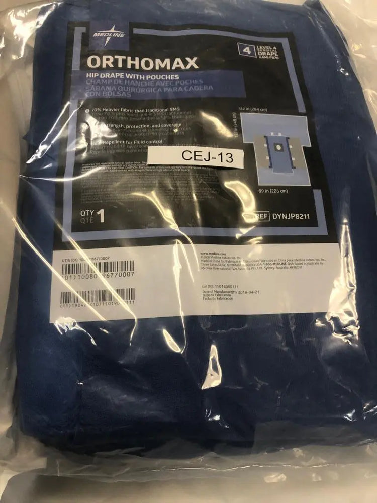 Medline DYNJP8211 OrthoMax Hip Drape With Pouches | KeeboMed