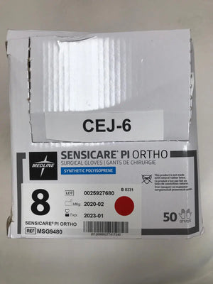 
                  
                    Medline MSG9480 Sensicare PI Ortho Surgical Gloves Size 8 | KeeboMed
                  
                