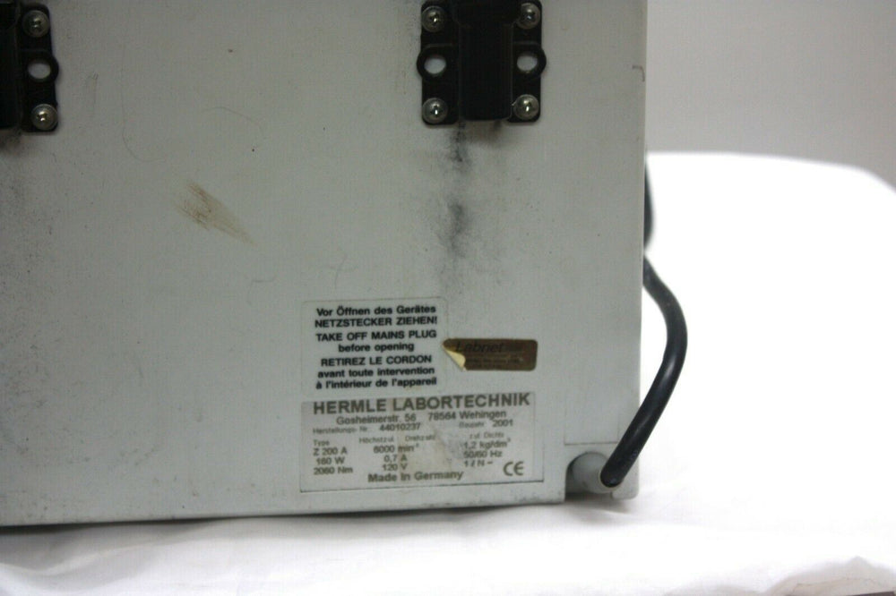 
                  
                    Labnet Hermle Tabletop Z200A Centrifuge (419GS)
                  
                