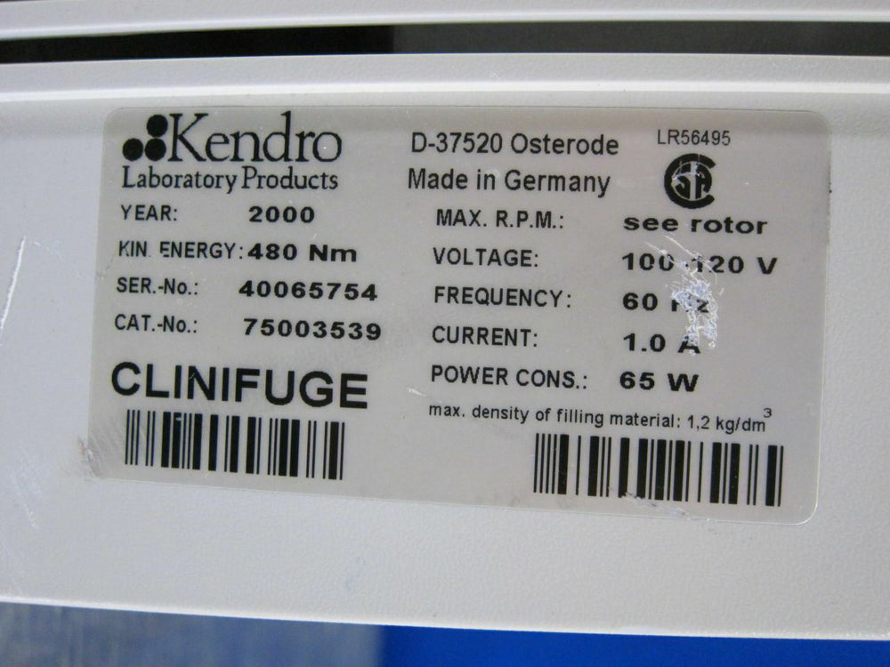 
                  
                    Kendro Heraeus Clinifuge Centrifuge 75003539
                  
                