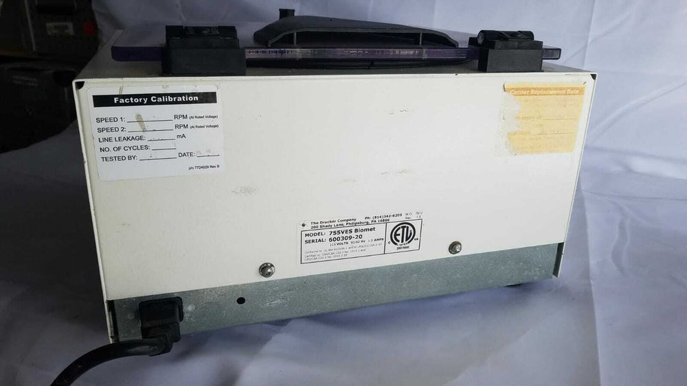
                  
                    Biomet Biologics, Inc The Drucker Co. Model 755VES (NY122U)
                  
                