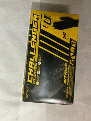 
                  
                    Carton of 1000  BLACK Nitrile Gloves Powder Free Exam challenger  size S
                  
                