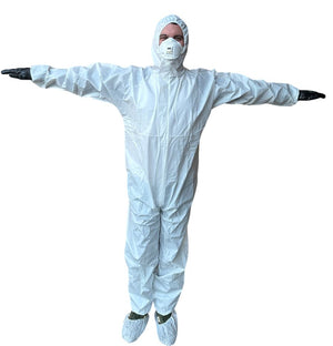 
                  
                    Hazmat Suit, Chemical Protective Coverall with Hood and Zipper
                  
                