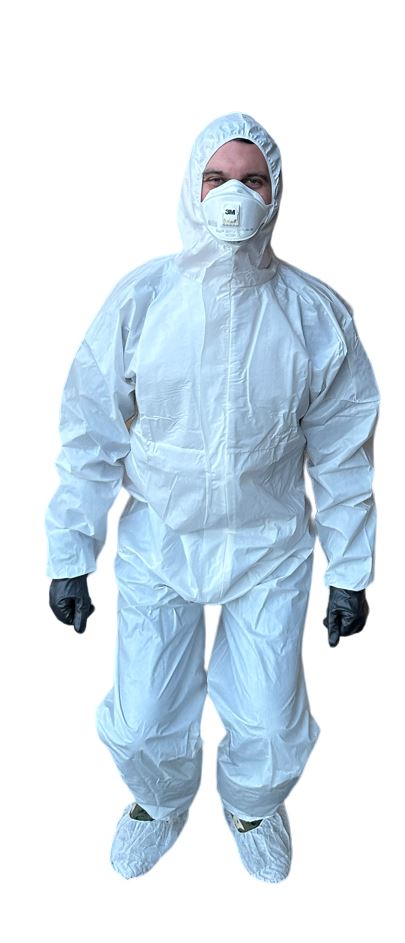 
                  
                    Hazmat Suit, Chemical Protective Coverall with Hood and Zipper
                  
                