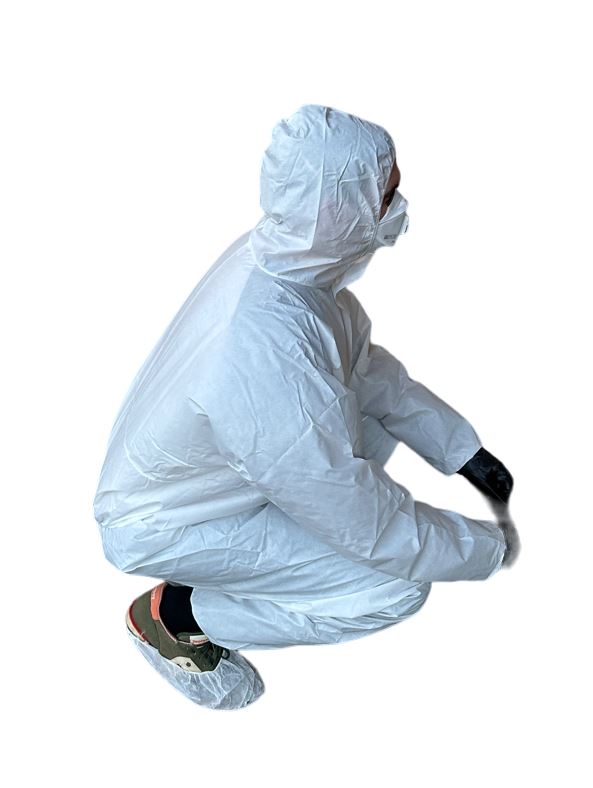 
                  
                    Hazmat Suit, Chemical Protective Coverall with Hood and Zipper
                  
                