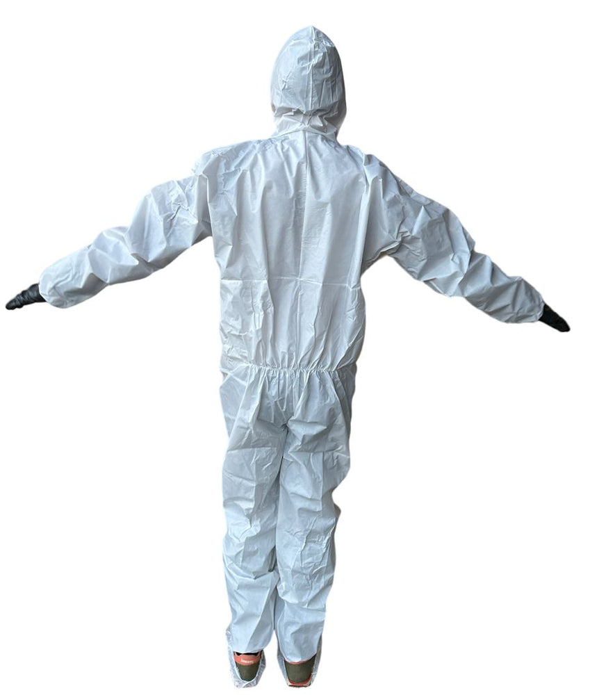 
                  
                    Case of 50 Hazmat Suits, Chemical Protective Coverall with Hood, Zipper Size M
                  
                