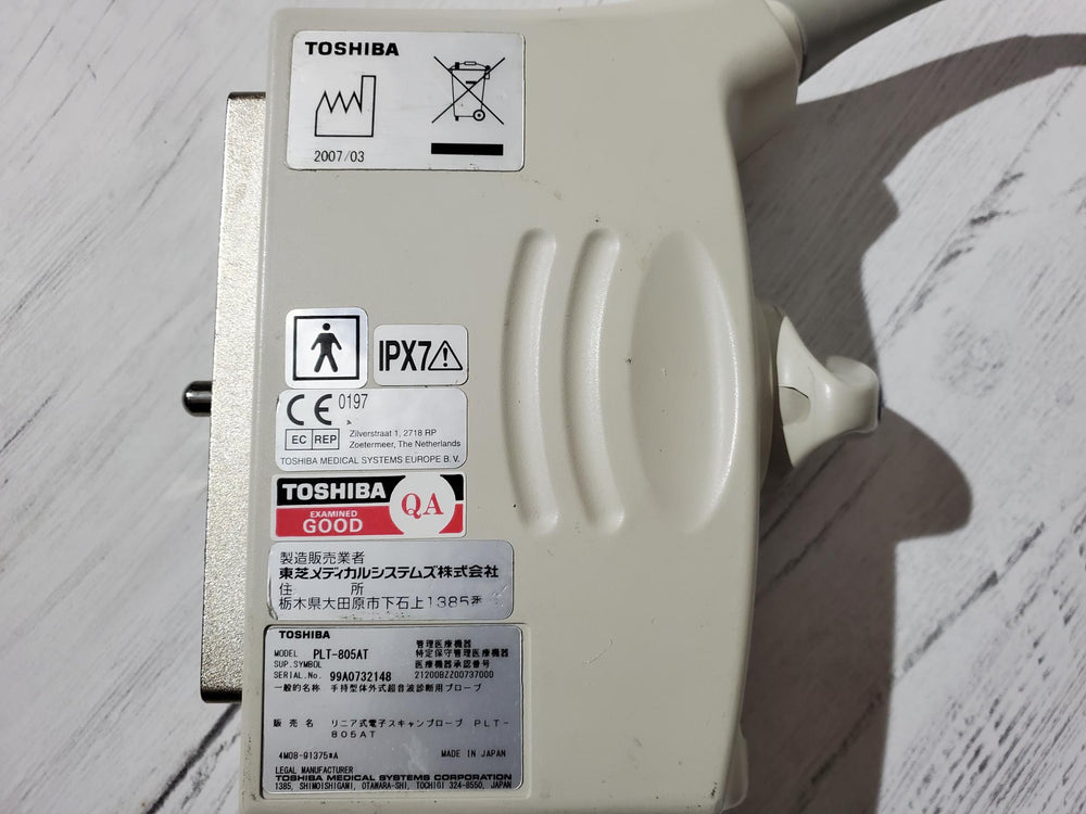 
                  
                    Ultrasound Probe TOSHIBA PLT-805AT Manufactured 2007
                  
                