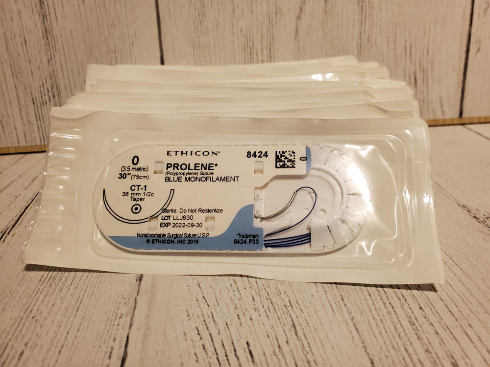 Prolene Ethicon Size 0 8424H Individual Suture Packs