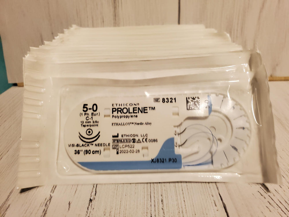 Prolene Ethicon Size 5-0 8321H Individual Suture Packs