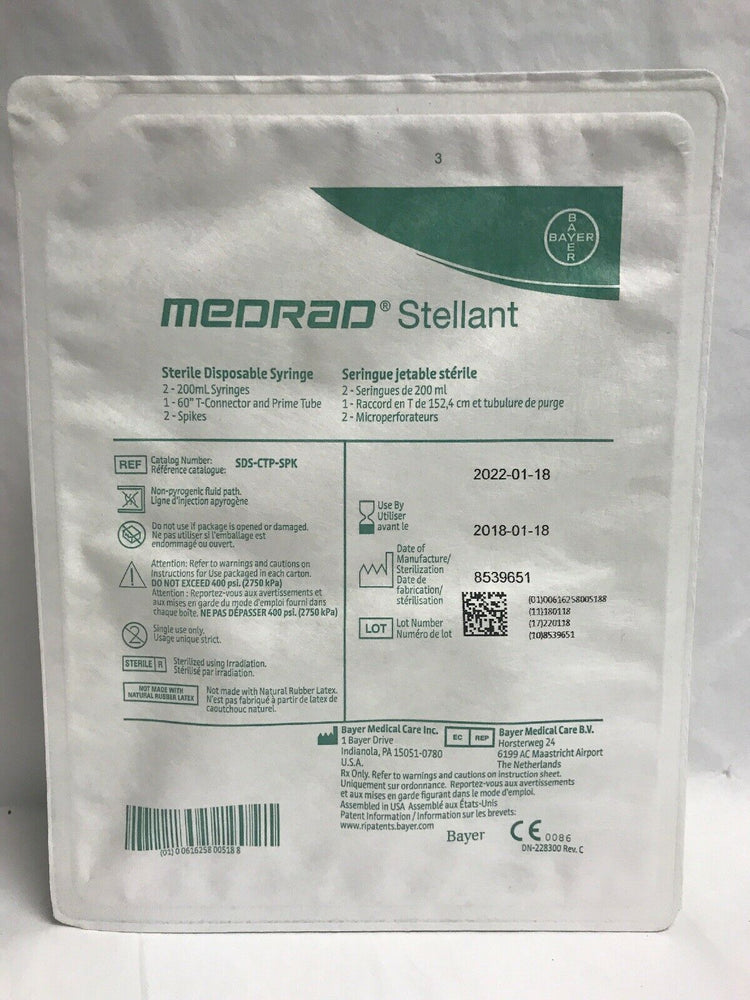 Bayer Medrad® Stellant® Disposable Sterile Disposable Syringes (8KMD)