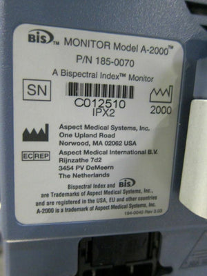 
                  
                    Aspect Medical A-2000 Bis XP 185-0070 XP Brain Monitor W/ DSC-XP Module
                  
                
