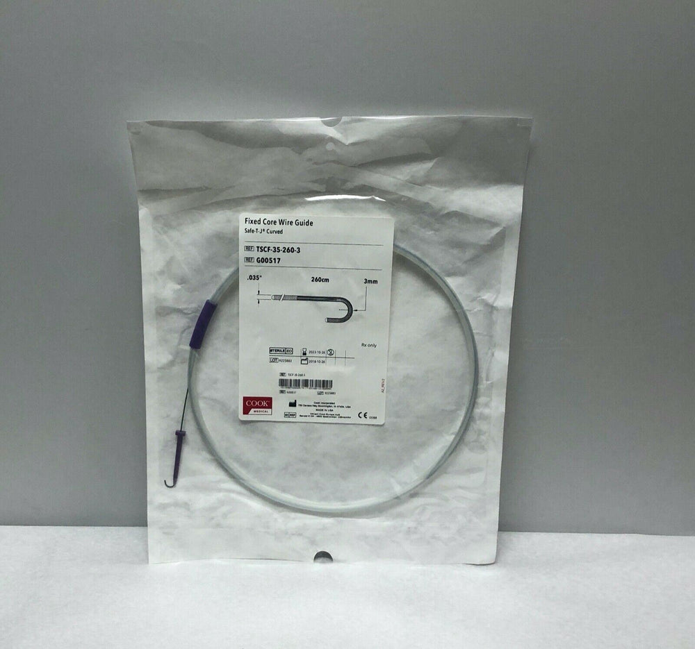 
                  
                    Cook Medical Fixed Core Wire Guide Safe-T-J Curved G00517 | CEDESP-112
                  
                