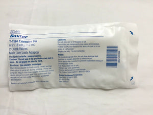 
                  
                    Baxter Y-Type Extension Set Male Luer Lock Adapter--Lot of 2 (156KMD)
                  
                