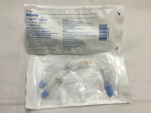 
                  
                    Baxter Y-Type Extension Set Male Luer Lock Adapter--Lot of 2 (156KMD)
                  
                
