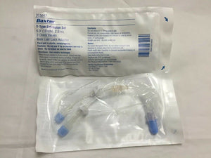 
                  
                    Baxter Y-Type Extension Set Male Luer Lock Adapter--Lot of 2 (156KMD)
                  
                