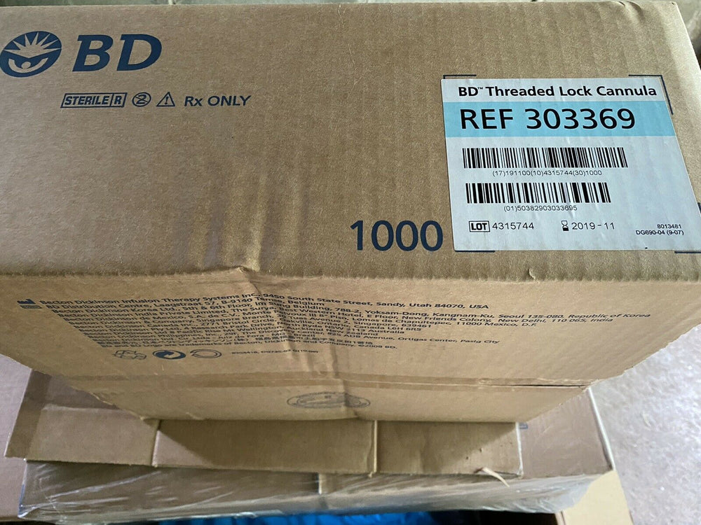 BD Threaded Lock Cannula 303369 Box Of 1000 For Training