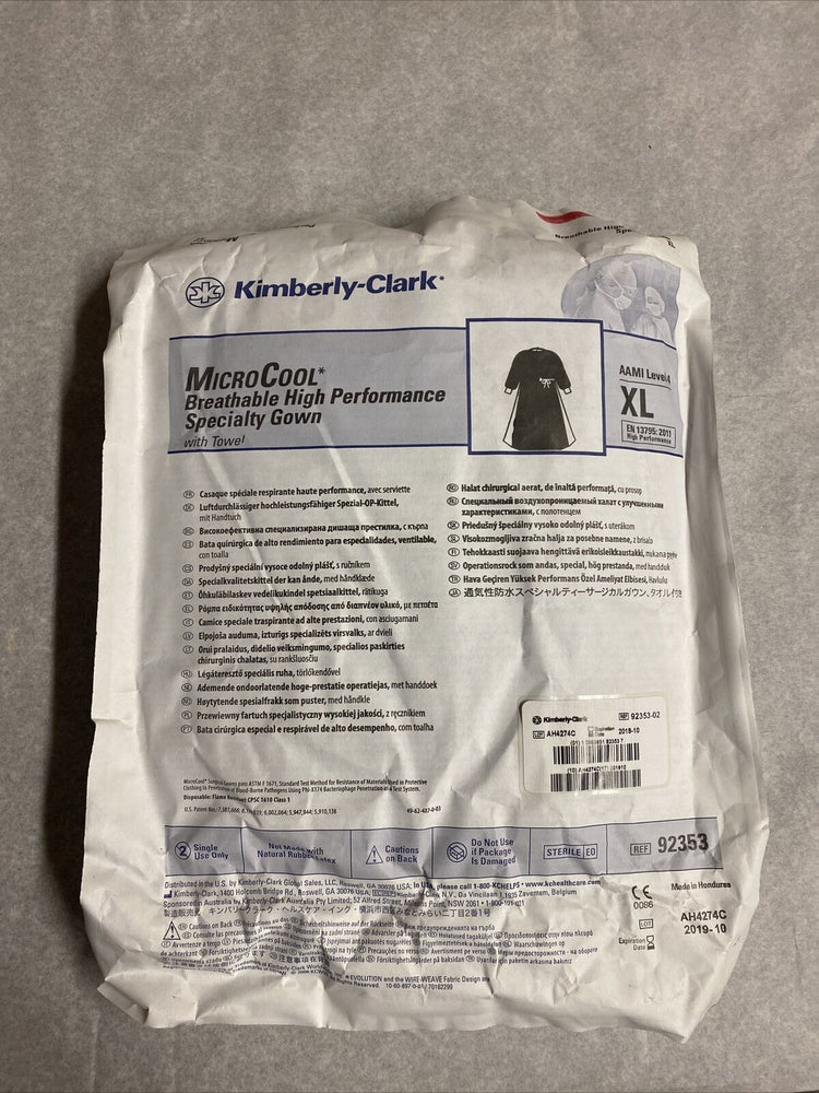 
                  
                    Kimberly Clark MicroCool High Performance Surgical Gown Large 92353 AAMI 4 XL
                  
                