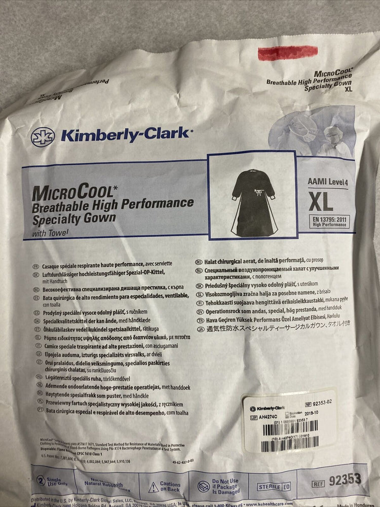
                  
                    Kimberly Clark MicroCool High Performance Surgical Gown Large 92353 AAMI 4 XL
                  
                