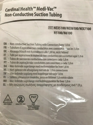 
                  
                    Medi-Vac Non-Conductive Suction Tubing w/ Connectors every 1/4"--100ft (324KMD)
                  
                