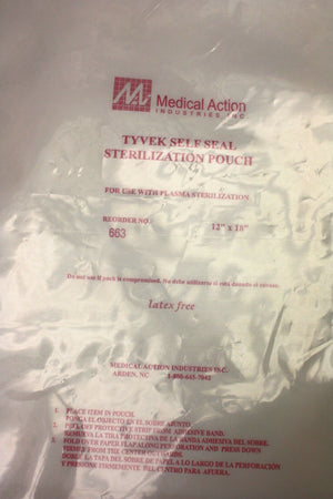 
                  
                    Tyvek  #663 Self Seal Sterilization Pouch,12" X 18", Latex Free (413GS)
                  
                