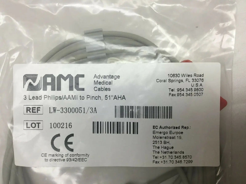 
                  
                    AMC 3 Lead Philips & Patient Cable (266DM)
                  
                