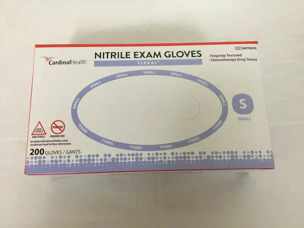 Cardinal Health Flexal Nitrile Exam Gloves, Size Small (257KMD)