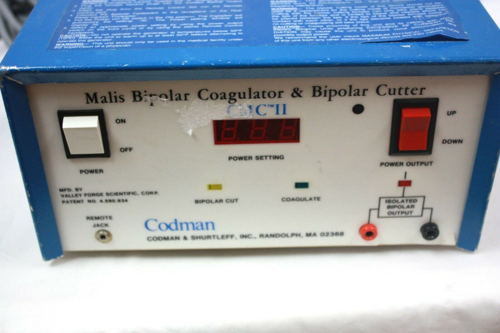 
                  
                    CMC II Malis Bipolar Coagulator & Bipolar Cutter Electrosurgical Unit (46RL)
                  
                