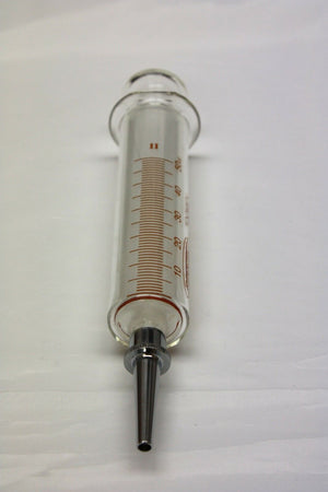 Popper 50cc Toomey Evacuating Glass Syringe with Catheter Tip | KeeboMed