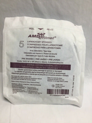
                  
                    AMD Ritmed Laparotomy Sponges--200 Sponges (9KMD)
                  
                
