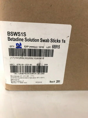 
                  
                    Betadine Solution Swabstick , Lot Of 170 (314 Kmd)
                  
                