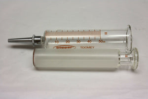 Popper 50cc Toomey Evacuating Glass Syringe with Catheter Tip | KeeboMed