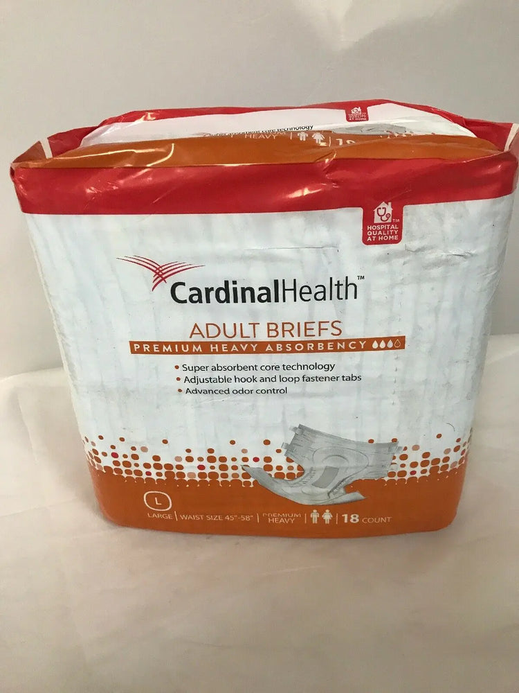 Cardinal Health Adult Briefs, Large, Case Of 3 (304kmd)