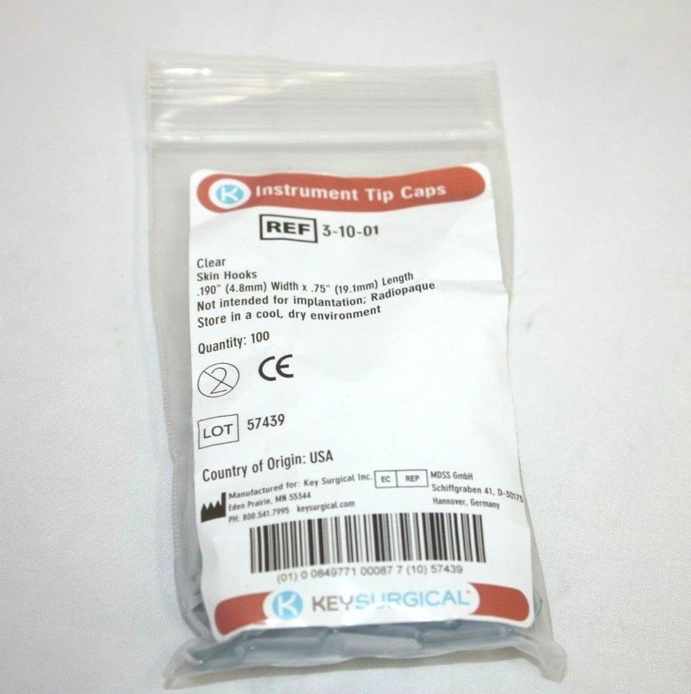 
                  
                    Instrument Tip Caps, Clear skin hooks, Qty 100 .190" X .75" (174GS)
                  
                